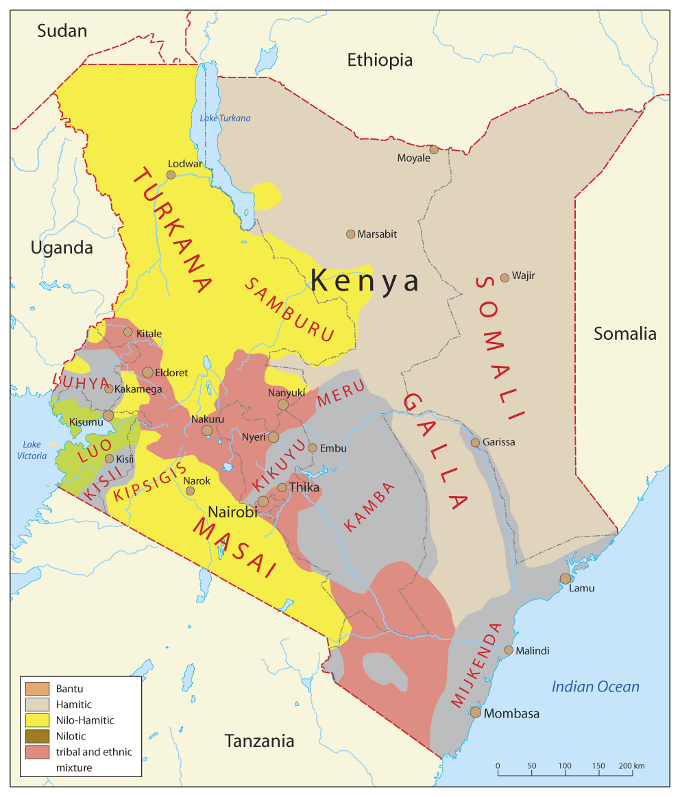 Kenya Ethnic Map 98